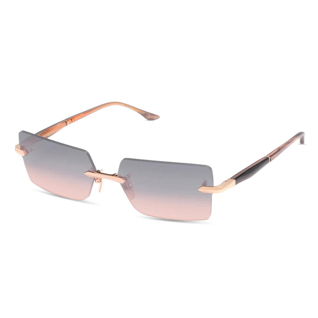 Dita Eymori Dts462-A-02 Rose Gold El Mirage Swirl Rimless Sunglasses New W/ Box
